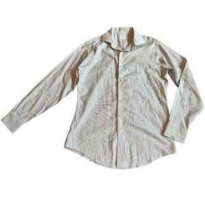 Brooks Brothers Regent Button-Down Dress Shirt White Check Print Size 15 Men's